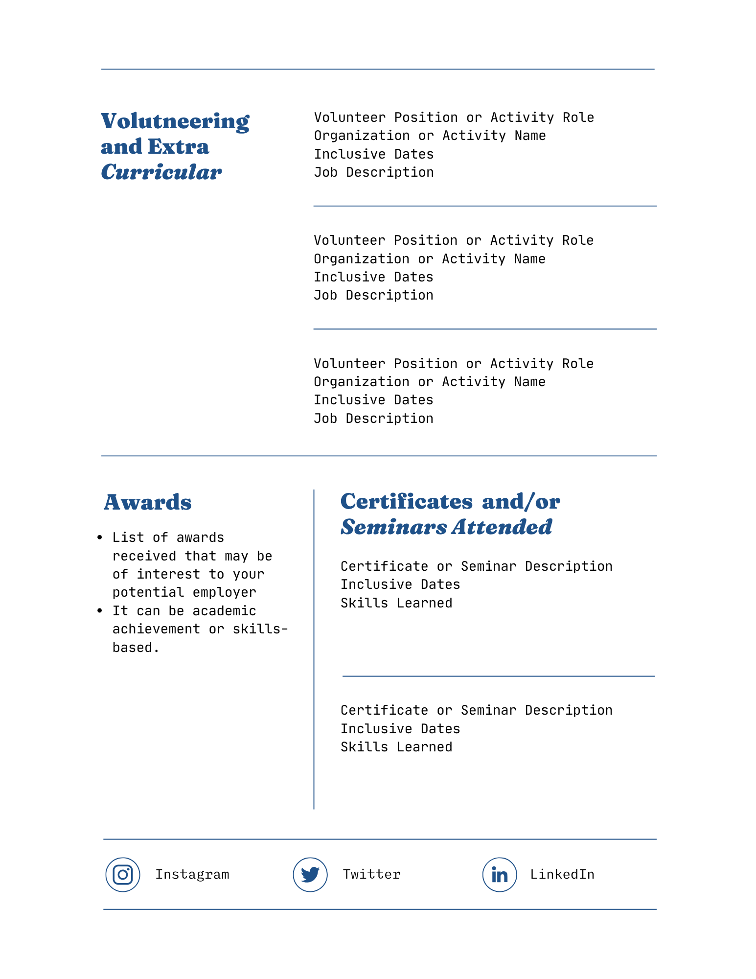 Canva Student Resume