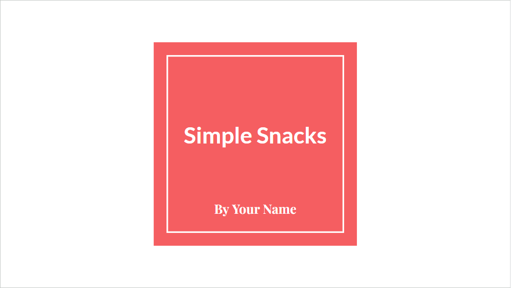 Google Slides Recipe Book template